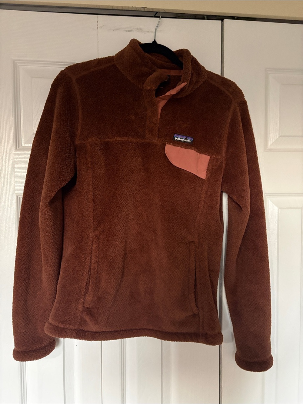 Patagonia Women’s Re-Tool Snap-T Fleece Pullover - Moccasin Brown / Rust Size M